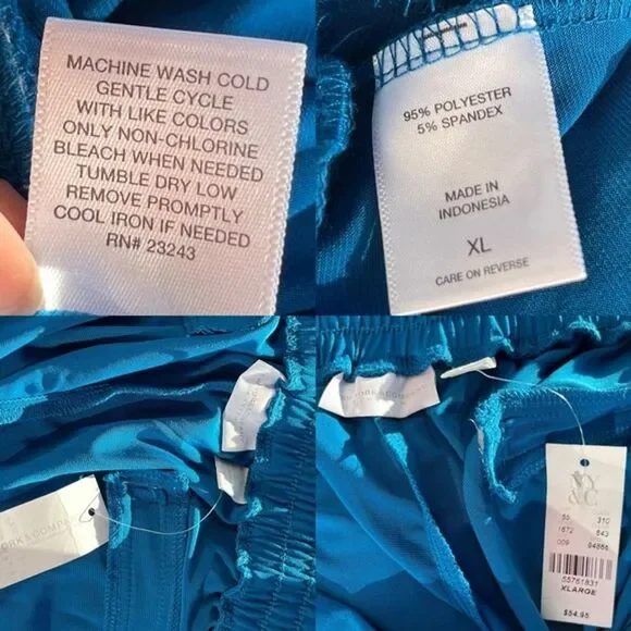New York & co Women’s Pants Size XL Blue Stretch Knit Polyester Spandex - Picture 11 of 15
